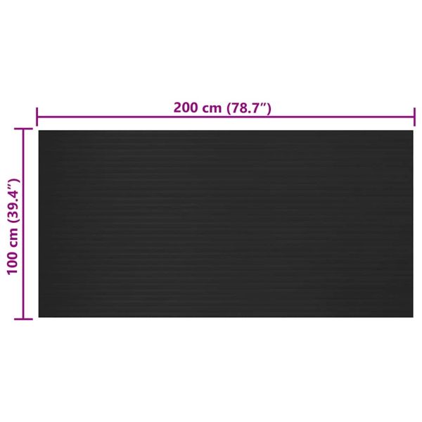 Гумена подова постелка против хлъзгане 2 x 1 м широко оребрена