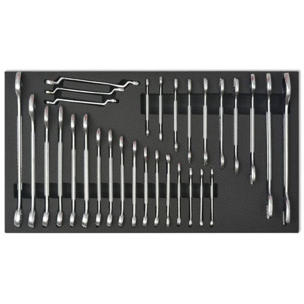 Количка за инструменти с 1125 инструмента, стомана, червена