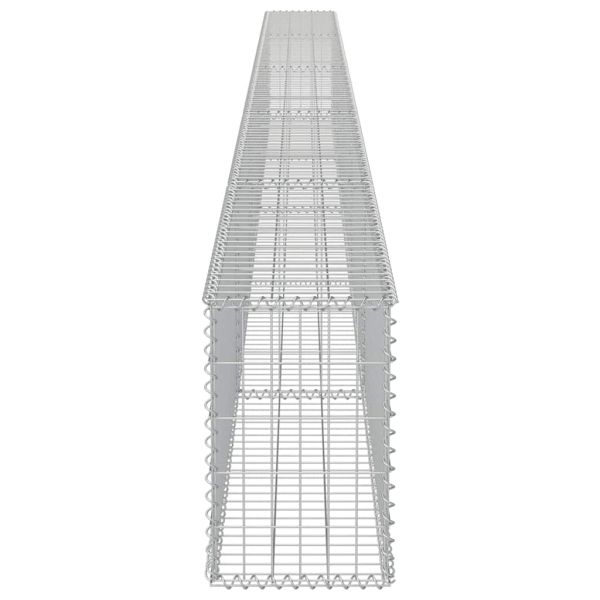 Габионна стена с капаци, поцинкована стомана, 600х30х50 см