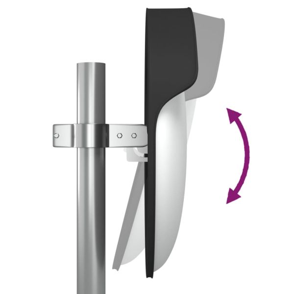 Градинско изпъкнало огледало за движение, черно, Ø45 см, поликарбонат