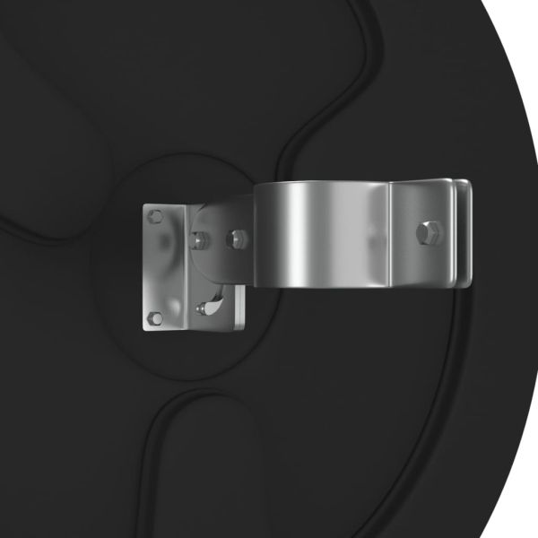 Градинско изпъкнало огледало за движение, черно, Ø60 см, поликарбонат