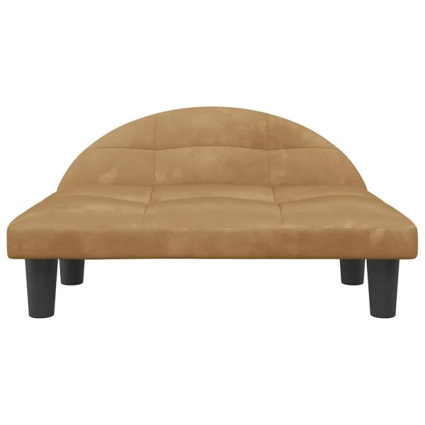 Кучешко легло Кафяв 70x52x30 см кадифе