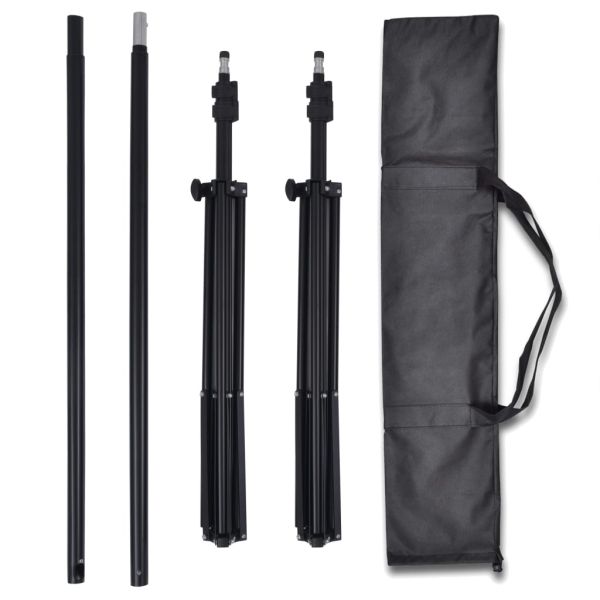 Комплект за фото студио 3 памучни фона регулируема рамка 3х5 м