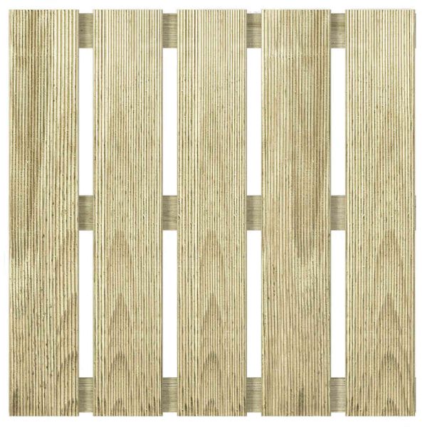 12 бр декинг плочки, 50x50 см, дърво, зелени