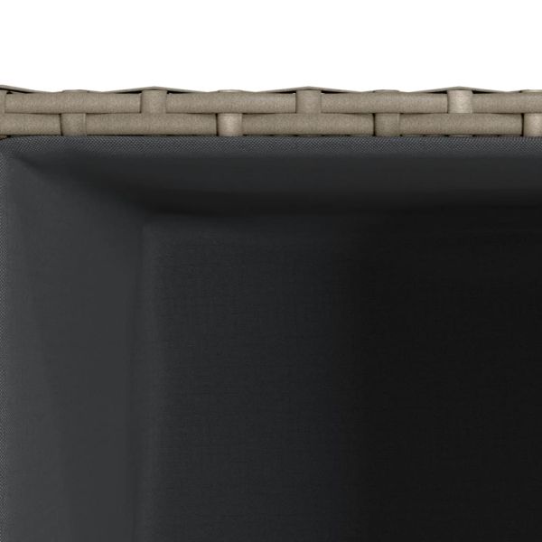 Градински кашпи, 2 бр, сиви, 30x30x60 см, полиратан