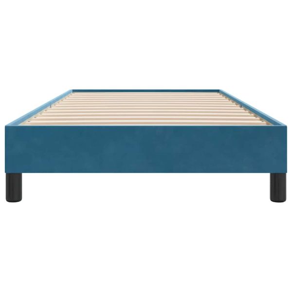 Box Spring легло без матрак Тъмно синьо 80x210 cm кадифе