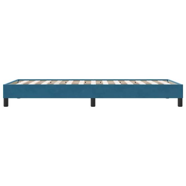 Box Spring легло без матрак Тъмно синьо 80x210 cm кадифе