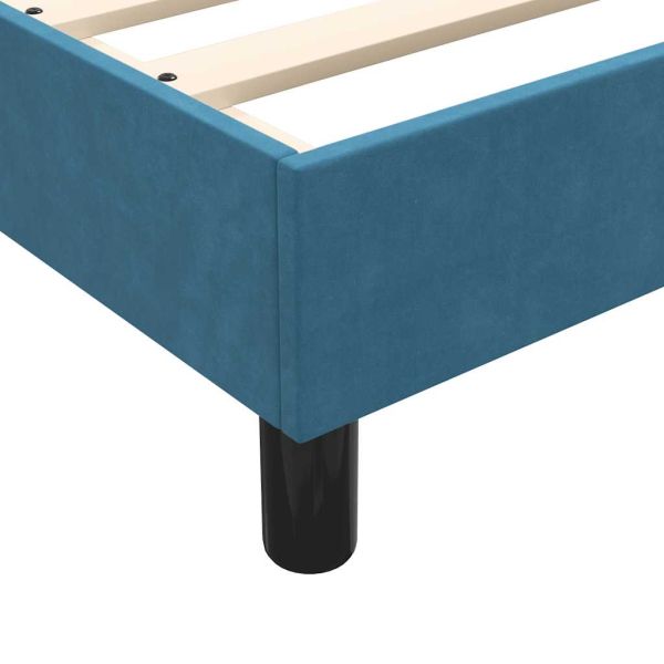 Box Spring легло без матрак Тъмно синьо 80x210 cm кадифе