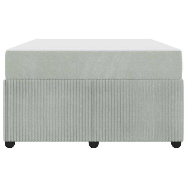 Рамка за легло с матрак Светлосиво 120 x 200 cm текстил