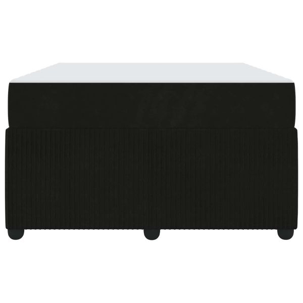 Рамка за легло с матрак Черно 120 x 200 cm текстил