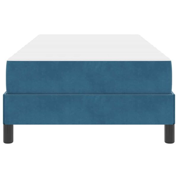 Легло с пружинирана основа Тъмен син 80 x 210 cm текстил