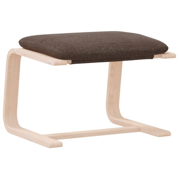 Табуретка, тъмнокафява, 51x41x40 см, текстил