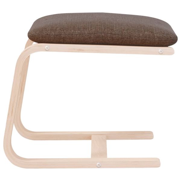 Табуретка, тъмнокафява, 51x41x40 см, текстил