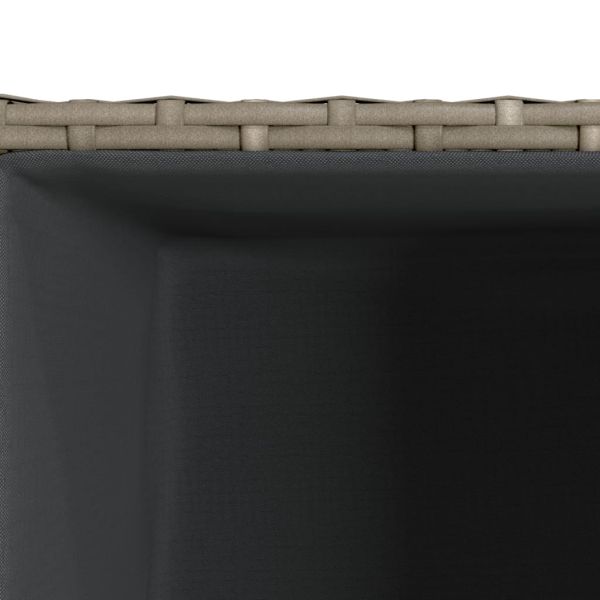 Градински плантер, сив, 30x30x60 см, полиратан