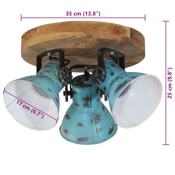 Лампа за таван 25 W синя 35x35x25 см E27