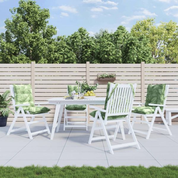 Възглавници за стол ниска облегалка 4 бр на листа Оксфорд плат