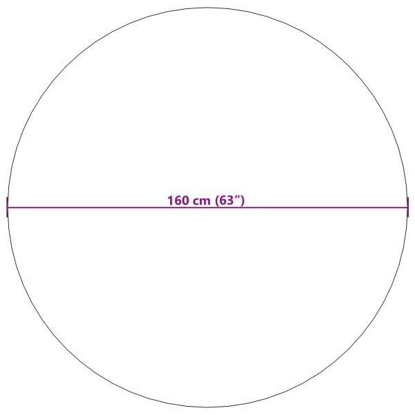 Килими за помещение Кръгла Антрацит Ø 160 СМ