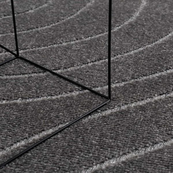 Килими за помещение Квадратна Антрацит 200 x 200 cm