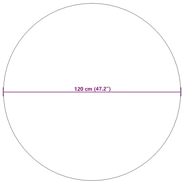 Килими за помещение Кръгла Сив Ø 120 СМ
