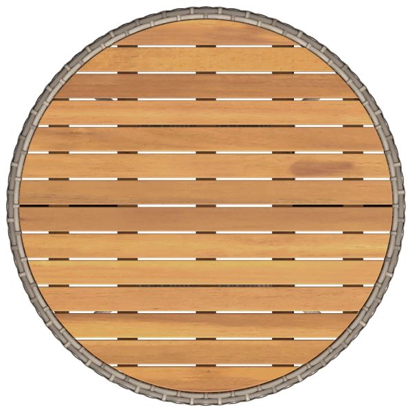 Маса за вечеря със съхранение Сиво и акация 70 x 70 x 73 cm