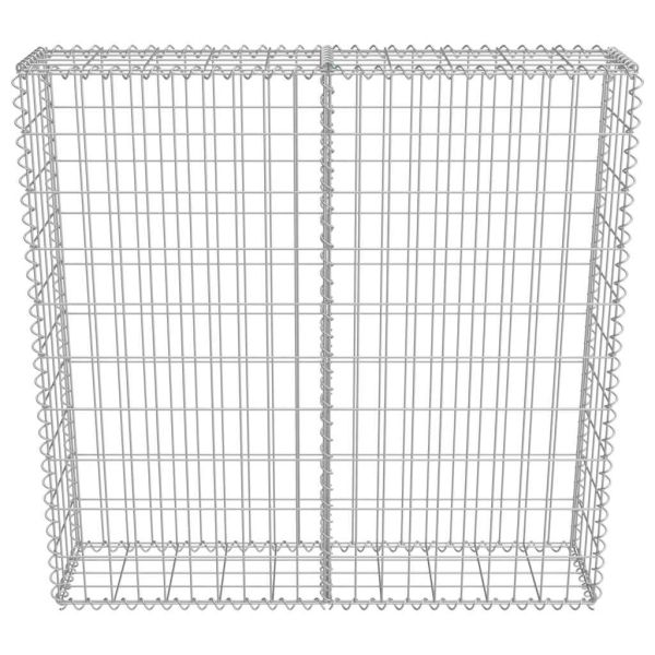 Габионна стена с капаци, поцинкована стомана, 100х20х100 см