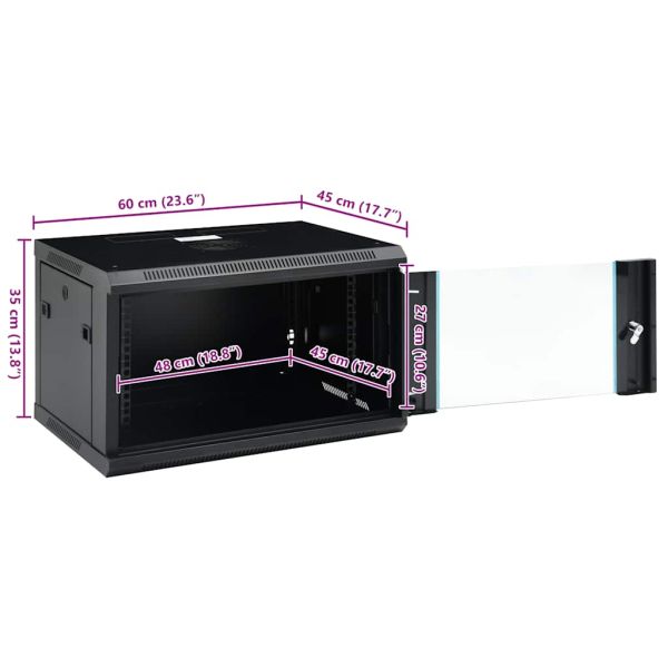 6U Сървърен шкаф за стенен монтаж, 19", IP20, 600x450x350 мм