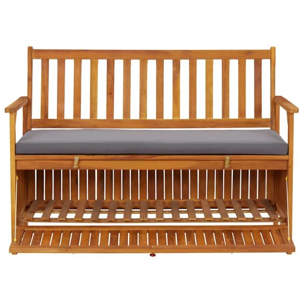 Градинска пейка за съхранение, 120 cм, акация масив