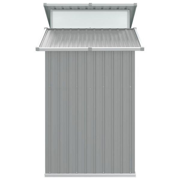 Градинска барака сива 270x130x208,5 см поцинкована стомана