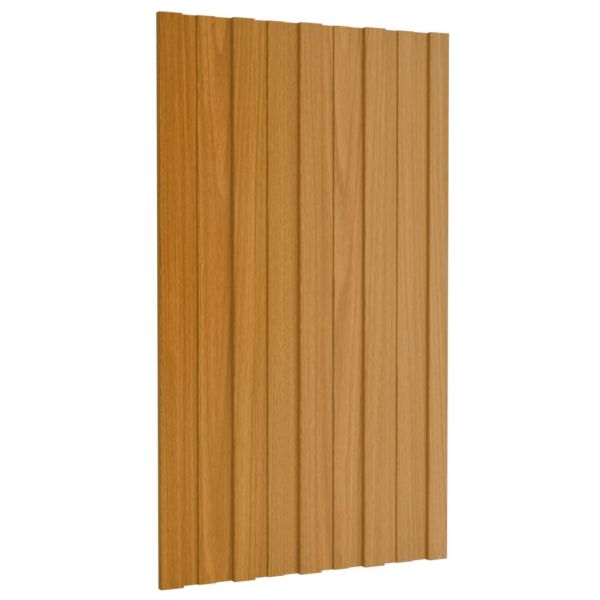 Покривни панели 36 бр поцинкована стомана естествен 80х45 см