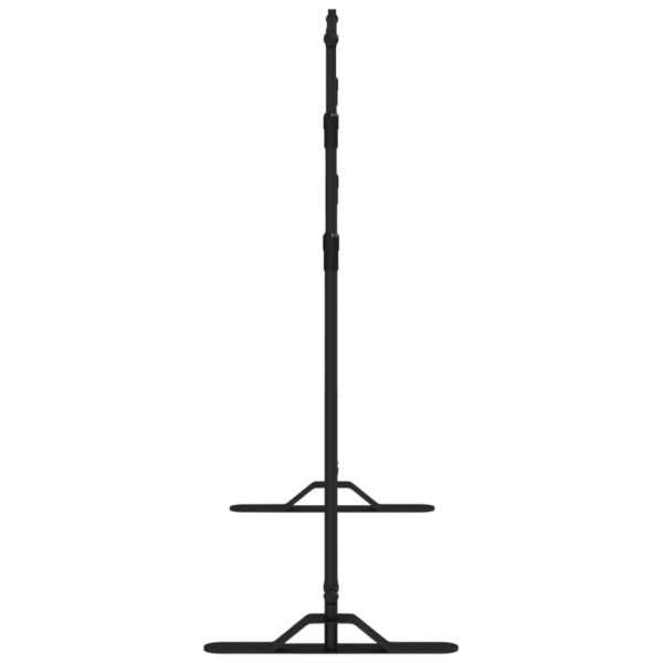 Поставки за фон, 2 бр, черни, 254x243 см, стомана