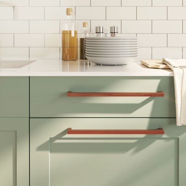 Дръжки за шкафове, 20 бр, бронз, 320 мм, неръждаема стомана