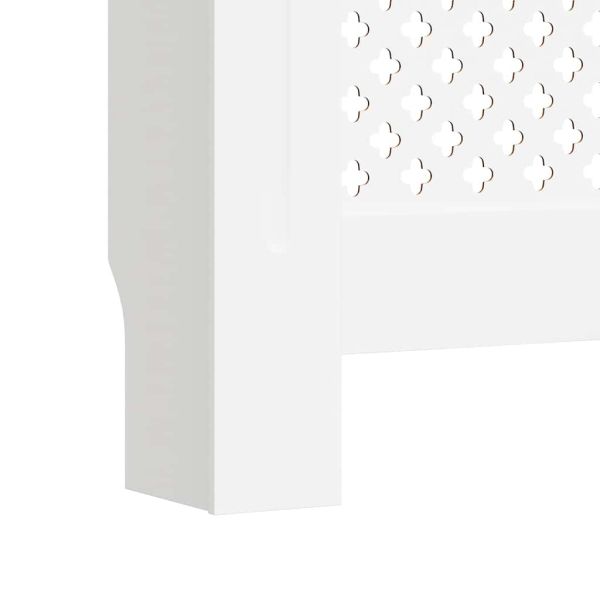 МДФ параван за радиатор, бял, 205 см