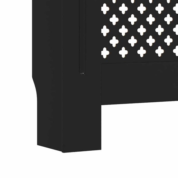 МДФ параван за радиатор, черен, 205 см