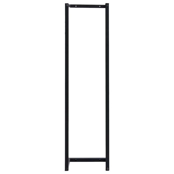 Поставка за кърпи, черна, 25x20x95 см, желязо