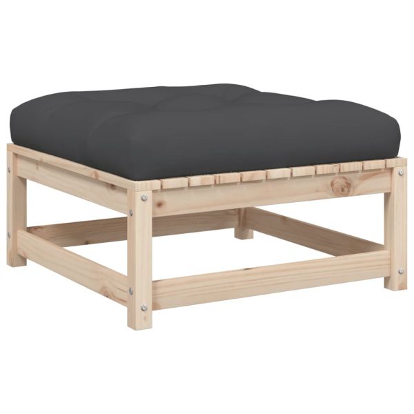 Градински комплект диван с възглавници от 10 части, бор масив