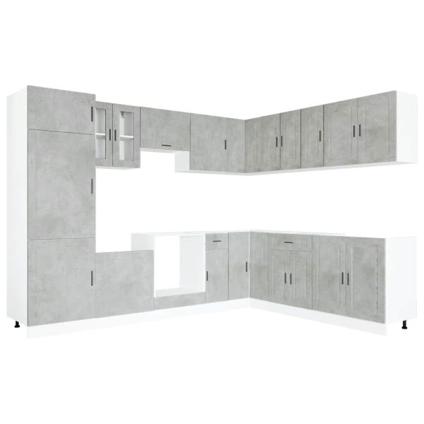 Комплект кухненски шкафове от 14 части Porto, инженерно дърво