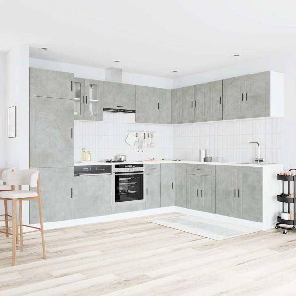 Комплект кухненски шкафове от 14 части Porto, инженерно дърво