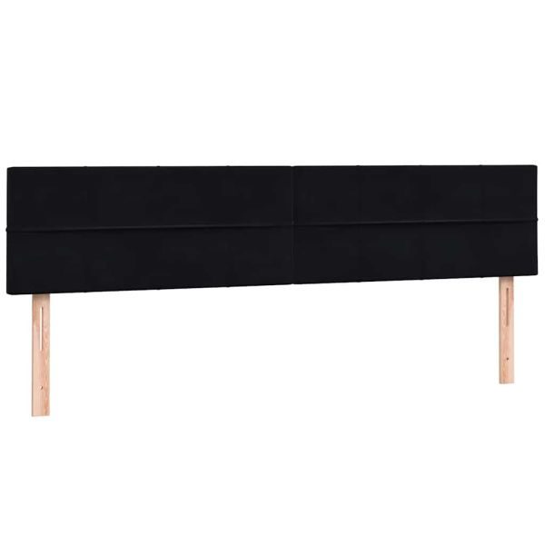 Box Spring легло с матраци Black 180x210 cm Velvet