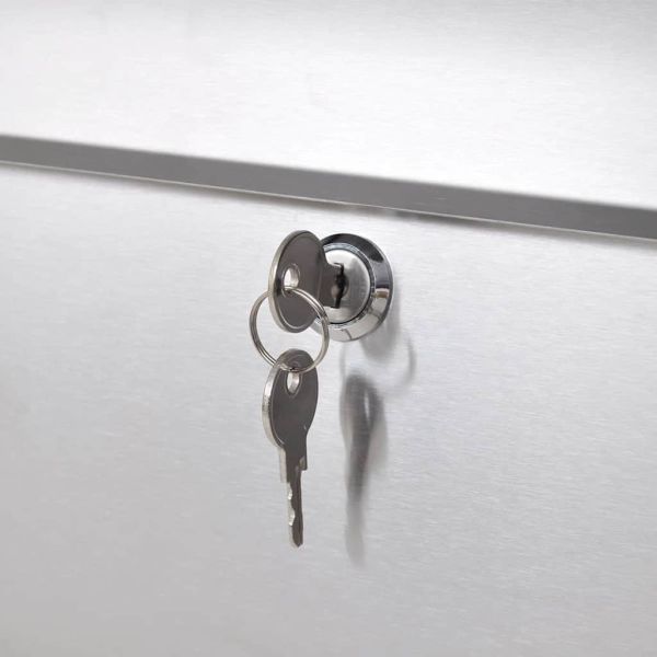 Двойна пощенска кутия на стойка, неръждаема стомана