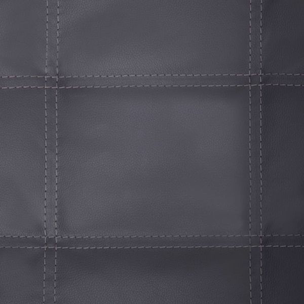 Масажираща кушетка с възглавница, сива, изкуствена кожа