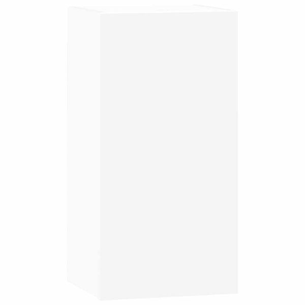 Комплект ТВ шкафове от 8 части, бял, инженерно дърво