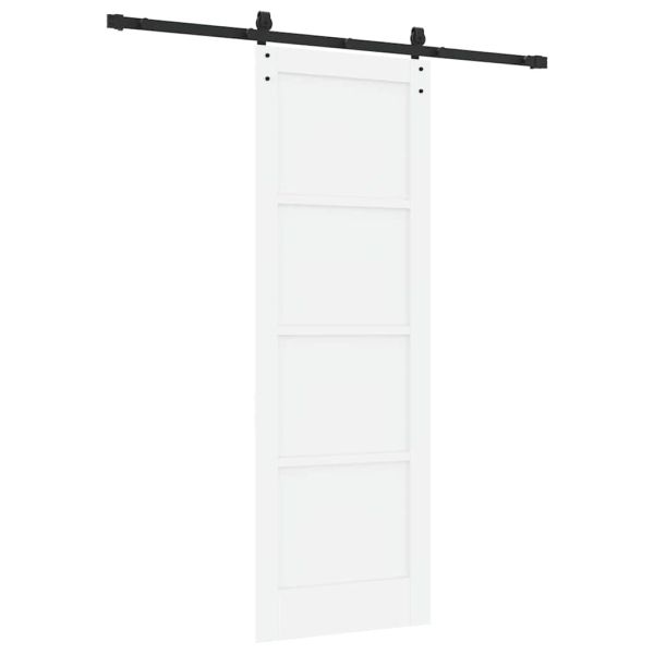 Преплъзваща се врата Бял и черен 73,5 x 211 см