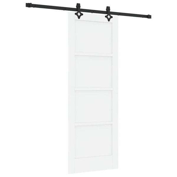 Преплъзваща се врата Бял и черен 73,5 x 198,5 см