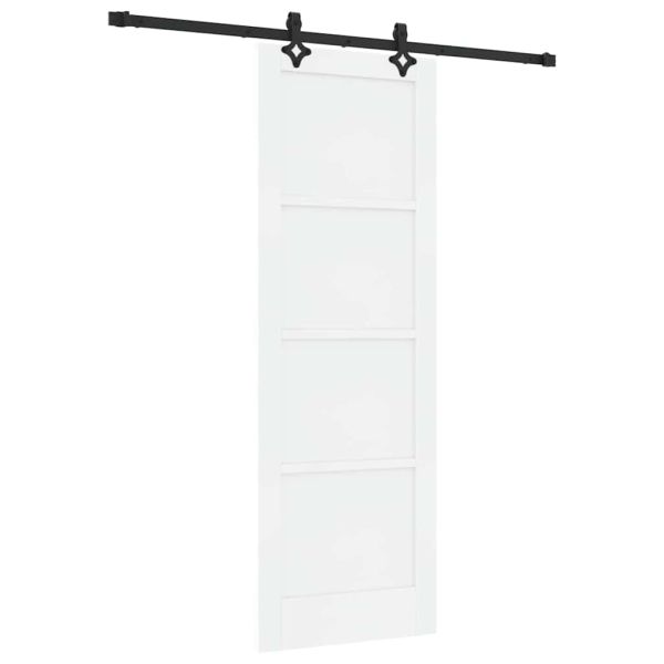 Преплъзваща се врата Бял и черен 73,5 x 211 см