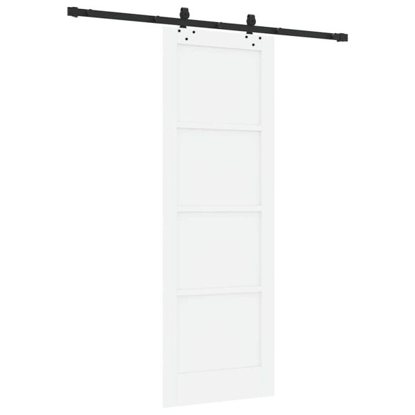Преплъзваща се врата Бял и черен 73,5 x 211 см