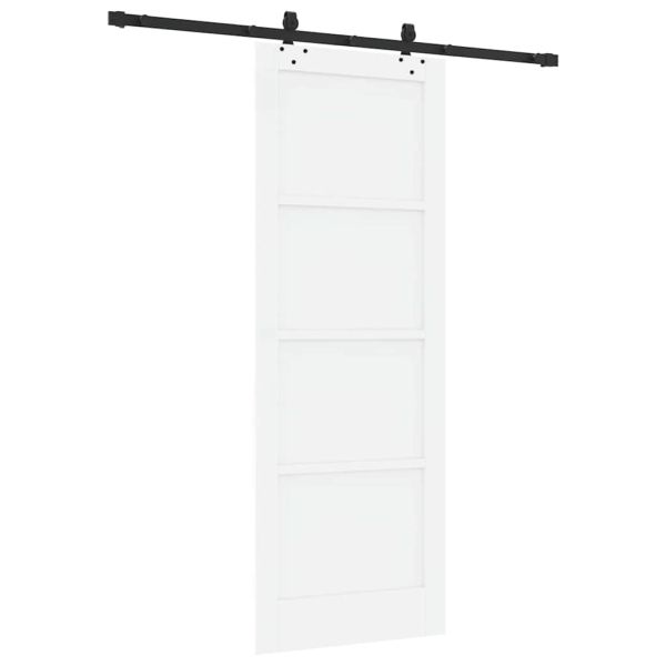 Преплъзваща се врата Бял и черен 78 x 211 см