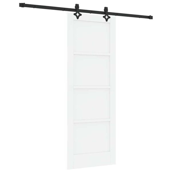 Преплъзваща се врата Бял и черен 73,5 x 198,5 см