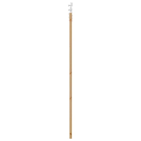 Преплъзваща се врата Кафяво 61 x 198,5 см Солидно борово дърво