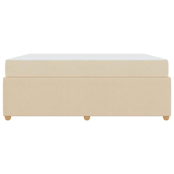 Рамка за легло с матрак Крем 180 x 200 cm текстил