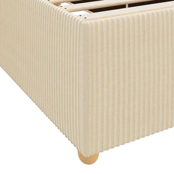 Рамка за легло с матрак Крем 180 x 200 cm текстил